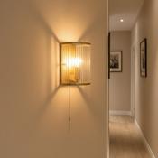 Carter Ribbon Glass Wall Light - Antique Brass image