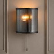 Carter Ribbon Glass Wall Light - Matt Black image