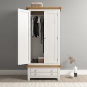 Windsor Gents Wardrobe - Ivory/Oak