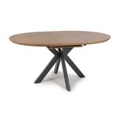 Boston Extending Round Dining Table 1200-1600 - Rustic Oak image