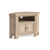 Normandy White Wash Corner TV Unit image
