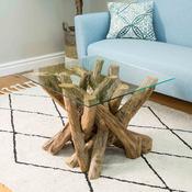 Leila Branchwood Square Lamp Table
