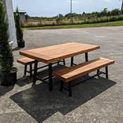 Outdoor/Indoor Dining Table and Bench Set image