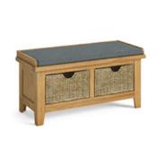 Burford Hallway Bench with Basket