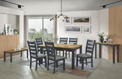 Columbia Charcoal and Oak Dining 5' Table and 6 Chairs image