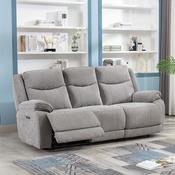 Herbert 3 Seater Recliner Sofa - Light Grey