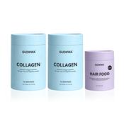 GLOWWA Hair Food Meno &amp; Collagen 1 Month Supply Bundle