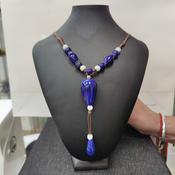 Deep Blue Droplet Necklace image