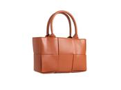 Tan woven handbag