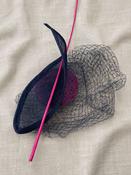 Luna “Aurora” Navy &amp; Hot Pink Fascinator image