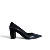 LODI Nabil Black Block Heel Court Shoe image
