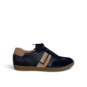 Paul Green Navy Leather Trainer - 5450-402