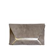Marian Taupe Suede Clutch Bag image