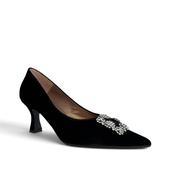 Marian Black Velvet Court Shoe image