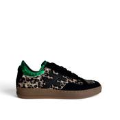 Another Trend Black &amp; Leopard Print Trainer
