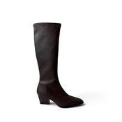 Miss Elastic Brown Leather Knee High Boot image
