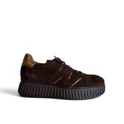 Wonders A-5201 Brown Suede Trainer image