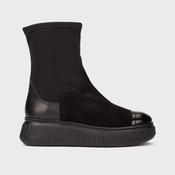 Wonders A-5207 Black Wedge Sock Boot image