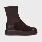 Wonders A-5207 Brown Wedge Sock Boot image