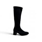 Miss Elastic Black Knee Boot - 75435 image