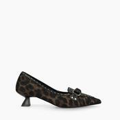 LODI Casion Brown Leopard &amp; Pony Print Court Shoe image