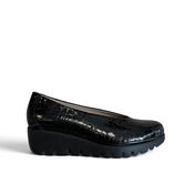 Wonders C-33100 Black Patent Wedge Shoe image