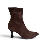 Miss Elastic Brown Suede Sock Boot - 78042 image