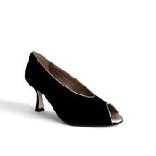 Marian Black Suede Peeptoe Sandal image