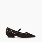 LODI Niza Brown Suede Studded Pumps image