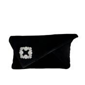 Marian Black Velvet Clutch Bag - 920V24 image