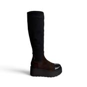 Marco Moreo Kelly Brown Suede Stretch Knee High Boot image