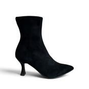 Miss Elastic Black Suede Sock Boot - 78042 image