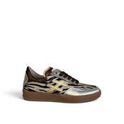 Another Trend Gold Zebra Leather Trainer