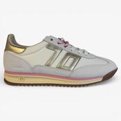 Back 70 Jogger White &amp; Gold Trainer