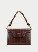 Hispanitas Brown Croc Shoulder Bag