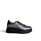 Wonders A-5201 Pewter Leather Trainer image