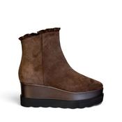 Marco Moreo Blanca Brown Platform Suede Ankle Boot image