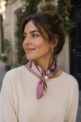 Magnetic Pearl Scarf Dusty Pink &amp; Grey image
