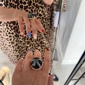 Elasticated Pearl &amp; Gold Rings