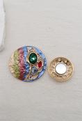 Magnetic Brooches Circular Jewelled (2 Colours)