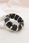 Black &amp; Gold Elasticated Bracelet image