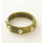 Green Bangle Gold Studding image