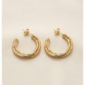 Gold Twist Hoop Earrings image