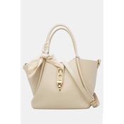 Cream &amp; Gold Handbag Scarf Tie image