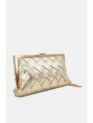 Gold Metallic Braided Evening Bag image
