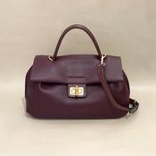 Plum Soft Leatherette Handbag/Crossbody image