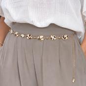 Tortoiseshell &amp; Gold Statement Chain Belt image