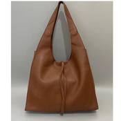 Tan Soft Leatherette Shoulder Bag image