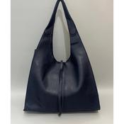 Navy Soft Leatherette Shoulder Bag image