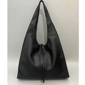 Black Soft Leatherette Shoulder Bag image